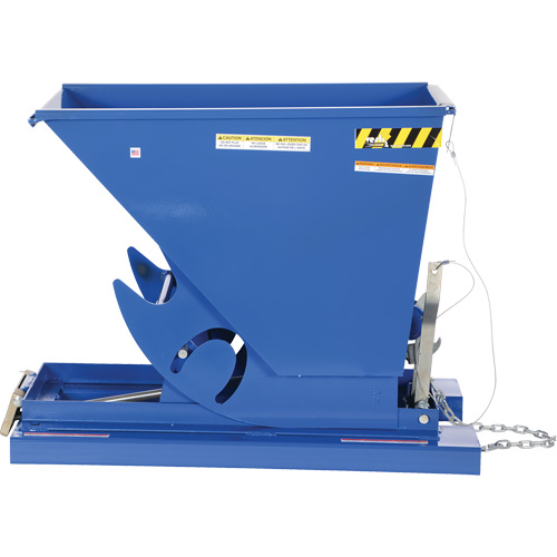 Self-Dumping Hopper, Steel, 1/3 cu.yd., Blue D. Morneault & Fils