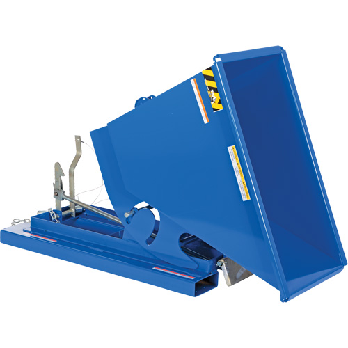 Self-Dumping Hopper, Steel, 1/3 cu.yd., Blue D. Morneault & Fils