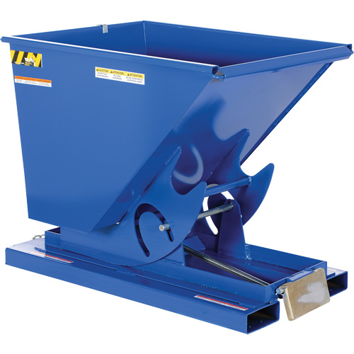 Conteneur autobasculeur, Acier, 1/2 vg³, Bleu D. Morneault & Fils