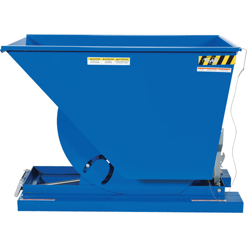 Conteneur autobasculeur, Acier, 3/4 vg³, Bleu D. Morneault & Fils
