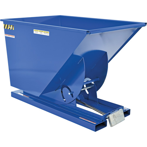 Conteneur autobasculeur, Acier, 1 vg³, Bleu D. Morneault & Fils