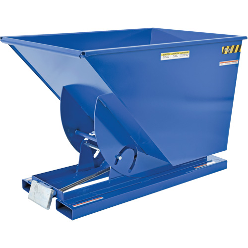 Conteneur autobasculeur, Acier, 1 vg³, Bleu D. Morneault & Fils