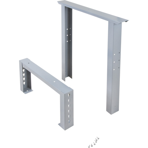 Pattes d'&eacute;tabli pour service industriel, Acier, 24" p x 34" h, Simple D. Morneault & Fils