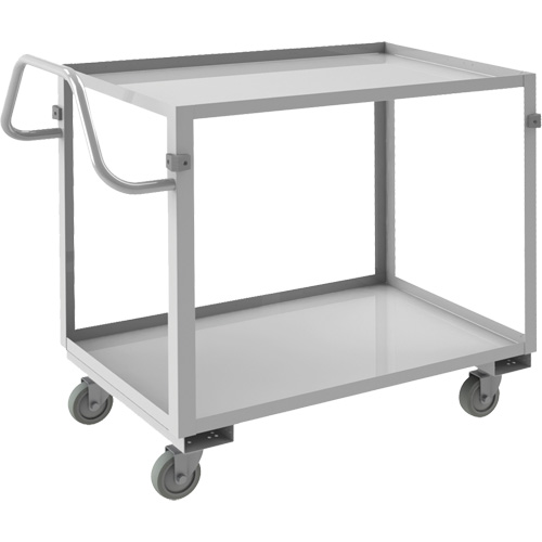 Industrial Grade Shelf Cart, 2 Tiers, 22-1/2" W x 36-1/2" H x 42-7/16" D, 600 lbs. Capacity D. Morneault & Fils