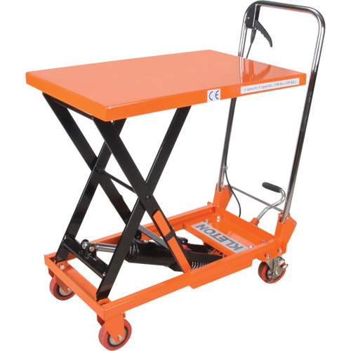 Hydraulic Scissor Lift Table, 27-1/2" L x 17-3/4" W, Steel, 330 lbs. Capacity D. Morneault & Fils