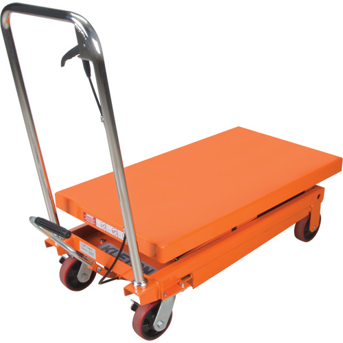Hydraulic Scissor Lift Table, 35-3/4" L x 19-3/4" W, Steel, 770 lbs. Capacity D. Morneault & Fils