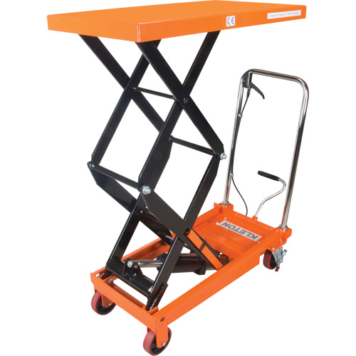 Hydraulic Scissor Lift Table, 35-3/4" L x 19-3/4" W, Steel, 770 lbs. Capacity D. Morneault & Fils