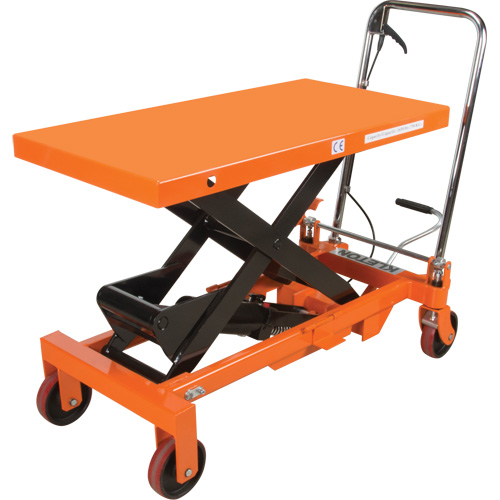 Hydraulic Scissor Lift Table, 39-1/2" L x 20" W, Steel, 1650 lbs. Capacity D. Morneault & Fils