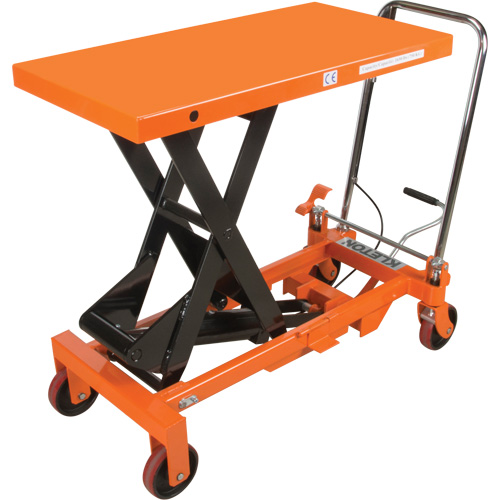 Hydraulic Scissor Lift Table, 39-1/2" L x 20" W, Steel, 1650 lbs. Capacity D. Morneault & Fils