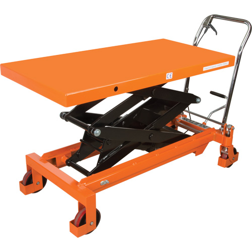 Table &eacute;l&eacute;vatrice &agrave; ciseaux hydraulique, 48" lo x 24" la, Acier, Capacit&eacute; 1540 lb D. Morneault & Fils