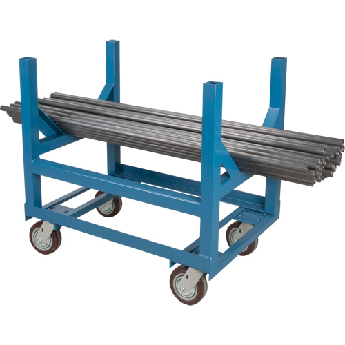 Pipe & Bar Cradle Truck, 36" L x 24" W x 34" H, 2500 lbs. Capacity, Polyurethane Wheels D. Morneault & Fils
