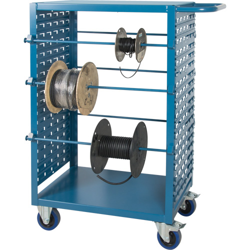Chariot mobile pour mat&eacute;riaux bobin&eacute;s, Acier, 6 Montants, 21" la x 48" h x 38" p, Capacit&eacute; de 1200 lb D. Morneault & Fils