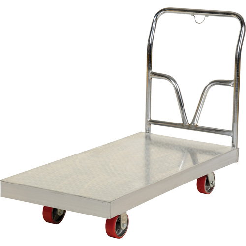 Aluminum Sheet Deck Platform Truck, 24" W x 48" L, 3600 lbs. Cap., Polyurethane Wheels D. Morneault & Fils