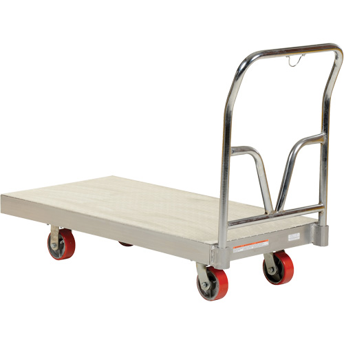 Aluminum Sheet Deck Platform Truck, 24" W x 48" L, 3600 lbs. Cap., Polyurethane Wheels D. Morneault & Fils