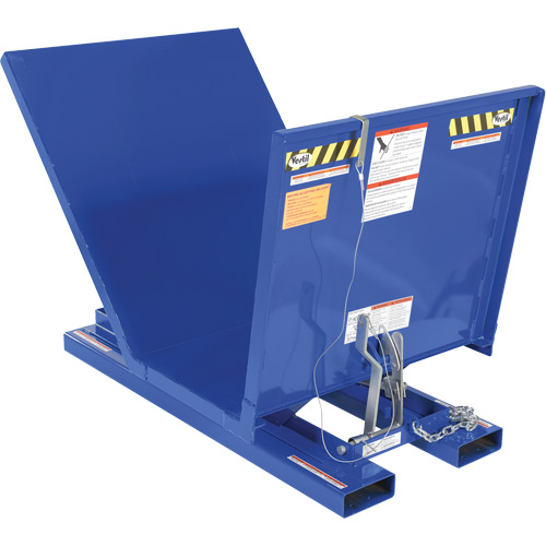 Open Sided Hopper, Steel, 1 cu.yd., Blue D. Morneault & Fils