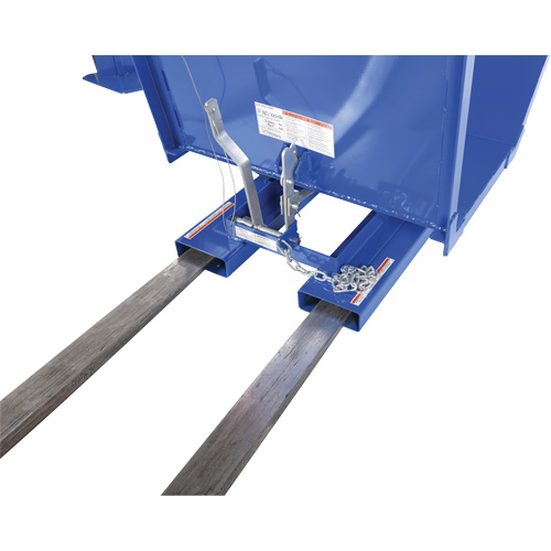 Open Sided Hopper, Steel, 1 cu.yd., Blue D. Morneault & Fils