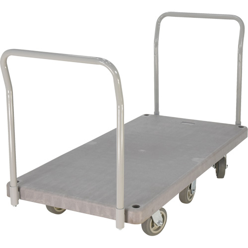 Chariot &agrave; plateforme en plastique robuste, 60" lo x 30" la, 3000 lb cap, Roues Polyur&eacute;thane D. Morneault & Fils