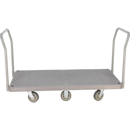 Chariot &agrave; plateforme en plastique robuste, 60" lo x 30" la, 3000 lb cap, Roues Polyur&eacute;thane D. Morneault & Fils
