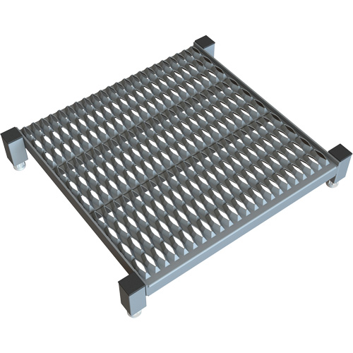 Adjustable Height One-Step Work Platform, 24" W x 24" D, 800 lbs. Capacity, All-Welded D. Morneault & Fils