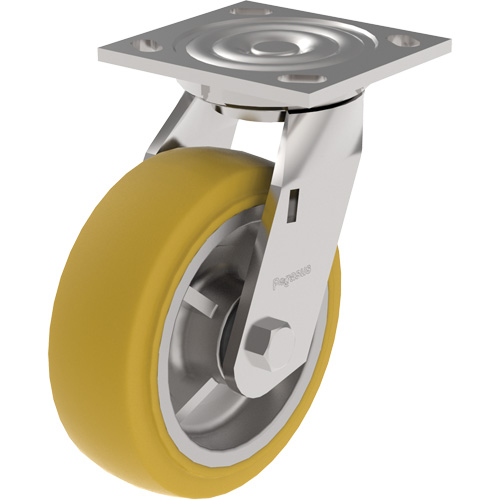 21 Series Medium-Duty Caster, Swivel, 4" (101.6 mm), Urethane, 700 lbs. (317 kg.) D. Morneault & Fils