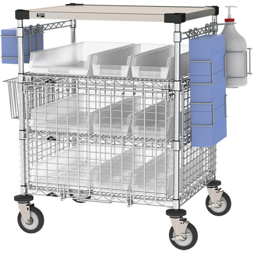 Poste d'EPI pour r&eacute;ception, Acier inoxydable, 43" x 40" x 24", Capacit&eacute; 900 lb D. Morneault & Fils