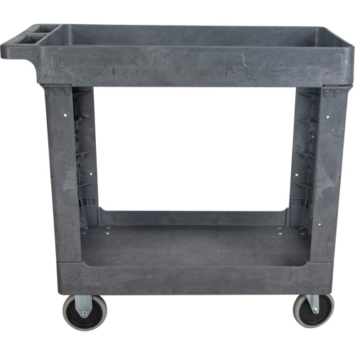 Chariot utilitaire pour l'entretien, 2 tiers, 16-1/2" x 32-1/2" x 34-1/2", Capacit&eacute; 550 lb D. Morneault & Fils