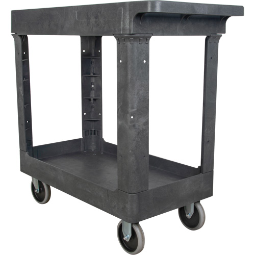 Chariot utilitaire pour l'entretien, 2 tiers, 16-1/2" x 32-1/2" x 34-1/2", Capacit&eacute; 550 lb D. Morneault & Fils