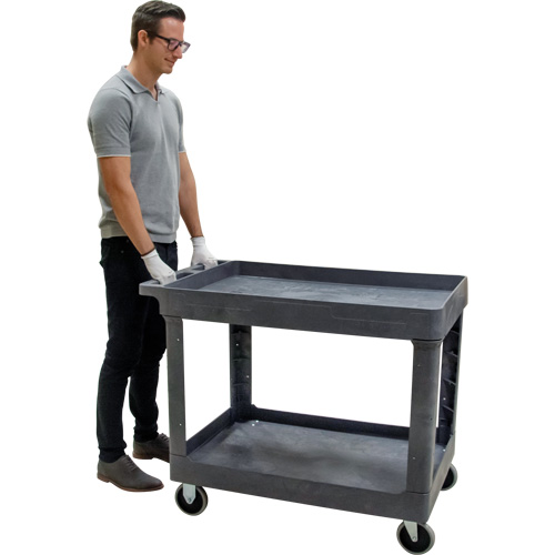 Utility Service Cart, 2 Tiers, 24-5/8" x 32-1/2" x 40", 550 lbs. Capacity D. Morneault & Fils