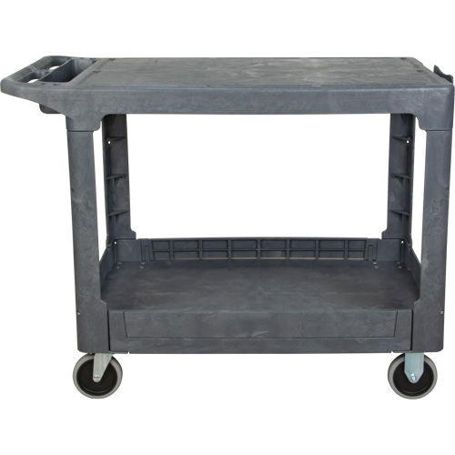 Chariot utilitaire pour l'entretien avec tablette plate, 2 tiers, 25-1/4" x 32-1/4" x 44", Capacit&eacute; 550 lb D. Morneault & Fils