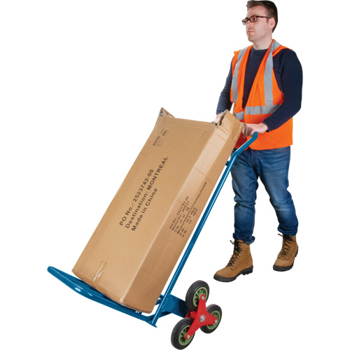Stair Climbing Hand Truck, Steel Frame, 23-3/4" W x 45-5/8" H, 300 lbs. Capacity D. Morneault & Fils