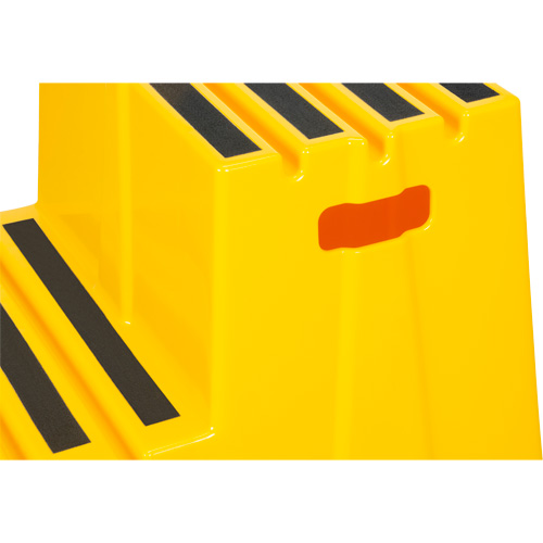 Industrial Step Stool, 2 Steps, 26" x 22-7/16" x 19-11/16" High D. Morneault & Fils