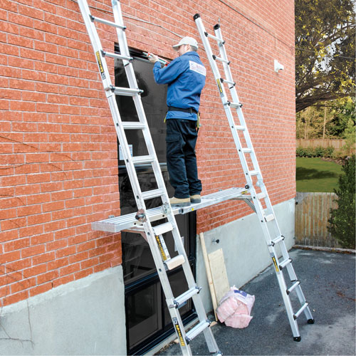 Telescoping Work Plank, 108" W x 12" D, 250 lbs. Capacity, Knocked Down D. Morneault & Fils