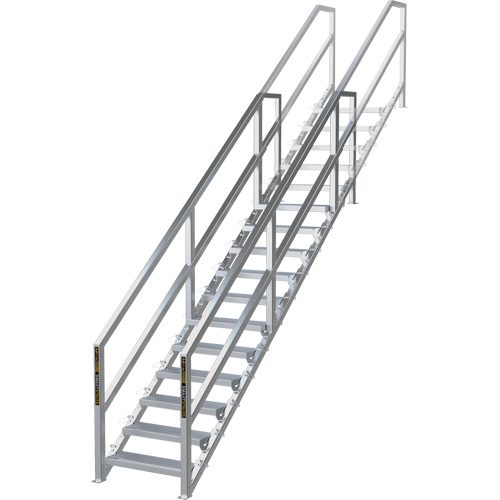 SmartStairs 11-16 Steps Modular Construction Stair System, 120" H D. Morneault & Fils