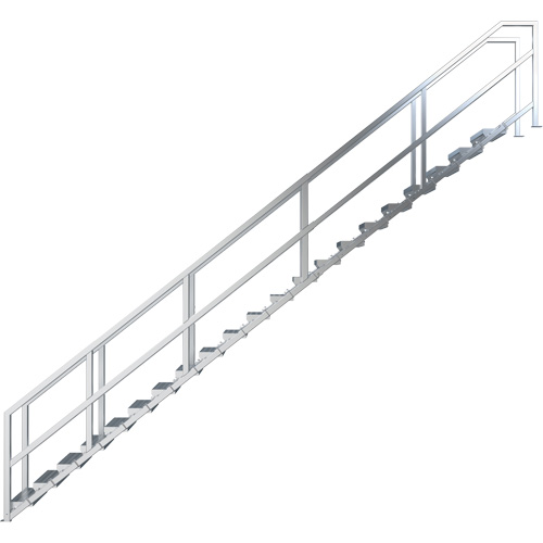 SmartStairs 17-21 Steps Modular Construction Stair System, 157-1/2" H D. Morneault & Fils