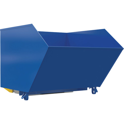 Conteneur autobasculeur moyennement lourd en style H, Acier, 1-1/2 vg³, Bleu D. Morneault & Fils
