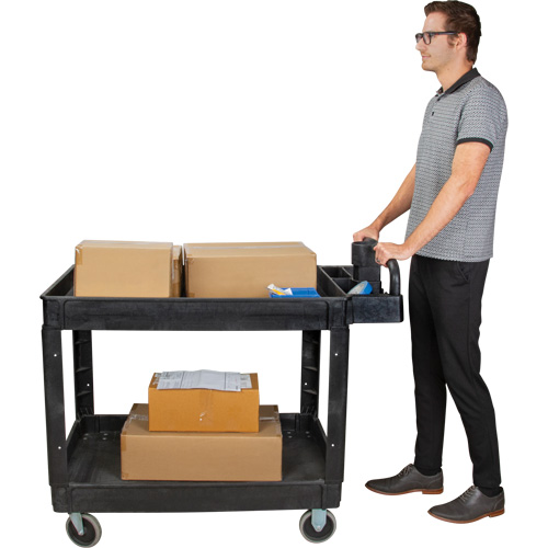 Chariot utilitaire, 2 tiers, 25-5/8" x 33-1/2" x 43-3/4", Capacit&eacute; 550 lb D. Morneault & Fils