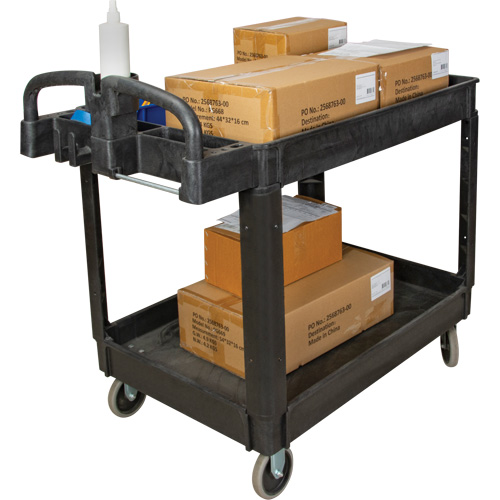 Chariot utilitaire, 2 tiers, 25-5/8" x 33-1/2" x 43-3/4", Capacit&eacute; 550 lb D. Morneault & Fils