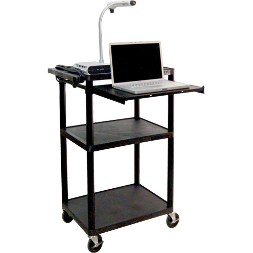 Electric Utility Cart, 3 Tiers, 24" x 42" x 18", 300 lbs. Capacity D. Morneault & Fils