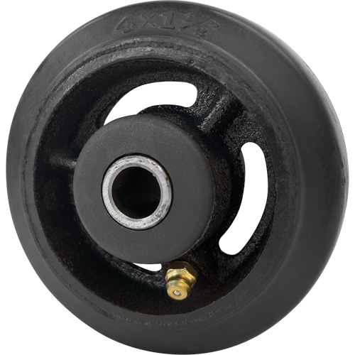 Roue en caoutchouc moul&eacute;, 4" (102 mm) dia. x 1-1/2" (38 mm) la, Capacit&eacute; de 350 lb (158 kg) D. Morneault & Fils