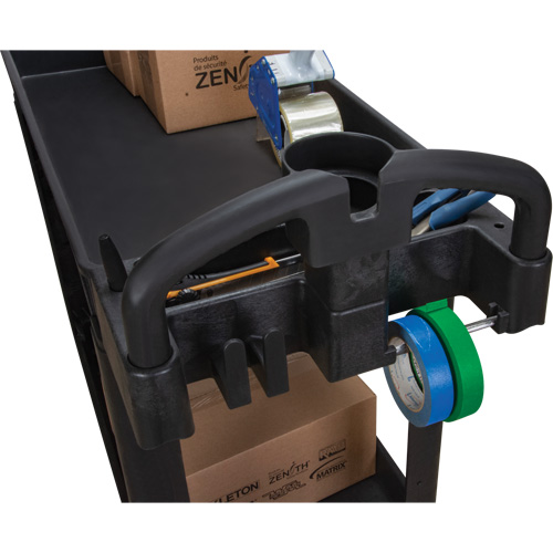 Utility Cart, 2 Tiers, 17-1/8" x 33-1/2" x 37-5/8", 550 lbs. Capacity D. Morneault & Fils