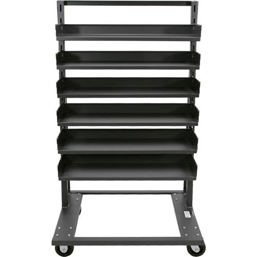 Single-Sided Heavy Duty A-Frame Cart with 6 Trays, 38" x 25" x 63", 2500 lbs. Capacity D. Morneault & Fils