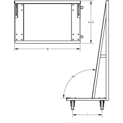 Single-Sided Heavy Duty A-Frame Cart with 6 Trays, 38" x 25" x 63", 2500 lbs. Capacity D. Morneault & Fils