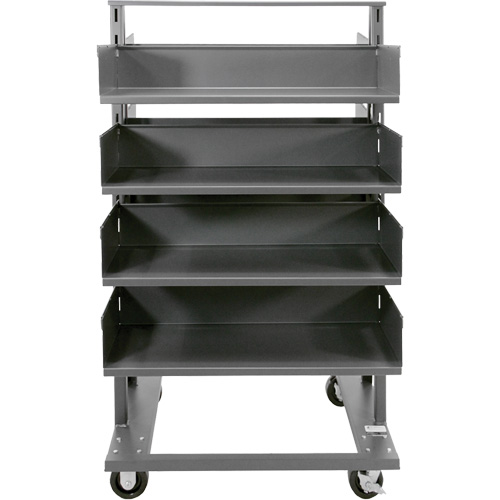 Double-Sided Heavy Duty A-Frame Cart with 8 Large Trays, 38" x 30" x 63", 2500 lbs. Capacity D. Morneault & Fils