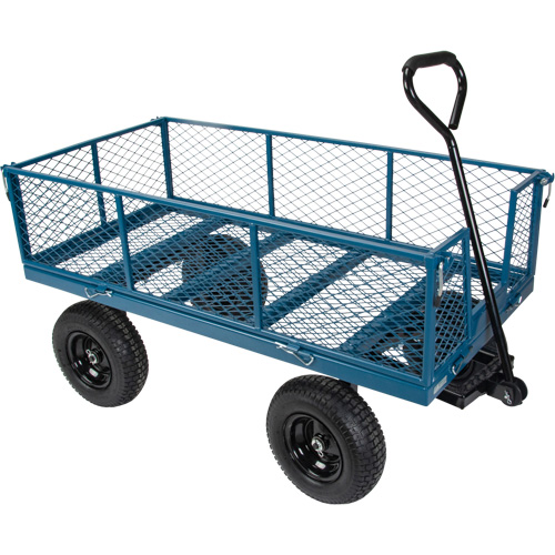 Wagon avec c&ocirc;t&eacute;s rabattables, 24" la x 48" la x Capacit&eacute; 800 lb D. Morneault & Fils
