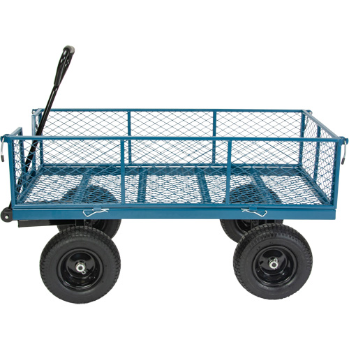 Wagon avec c&ocirc;t&eacute;s rabattables, 24" la x 48" la x Capacit&eacute; 800 lb D. Morneault & Fils