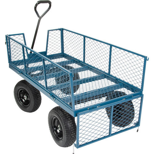 Wagon avec c&ocirc;t&eacute;s rabattables, 24" la x 48" la x Capacit&eacute; 800 lb D. Morneault & Fils
