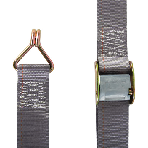 Ratchet Strap, Cam Buckle, 2" W x 16' L, 500 lbs. (227 kg) WLL D. Morneault & Fils
