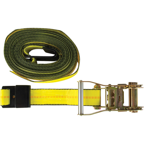 Tendeur d'arrimage pour treuil, Crochet plat, 30' , 2" , Charge d'utilisation max. 3335 lb (1512 kg) D. Morneault & Fils