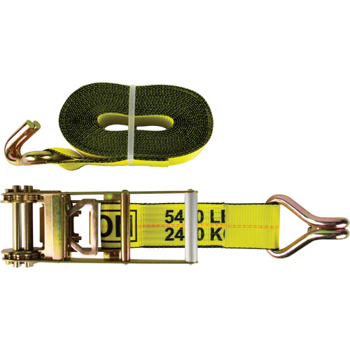 Winch Strap, J-Hook, 30' W x 3" L, 5400 lbs. (2449 kg) Working Load Limit D. Morneault & Fils