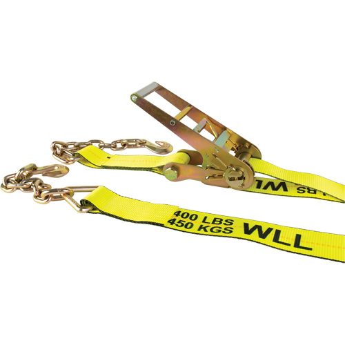 Winch Strap, Chain Anchor, 3" W x 30' L, 5400 lbs. (2449 kg) Working Load Limit D. Morneault & Fils